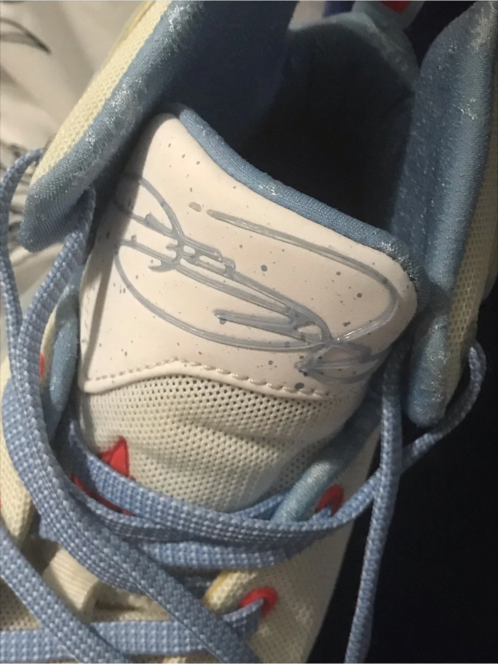 Kids Lebron James Light Blue and White High-Top Sneakers by Nike